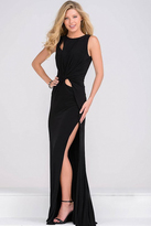 Thumbnail for your product : Jovani Fitted High Slit Long Prom Dress JVN3062