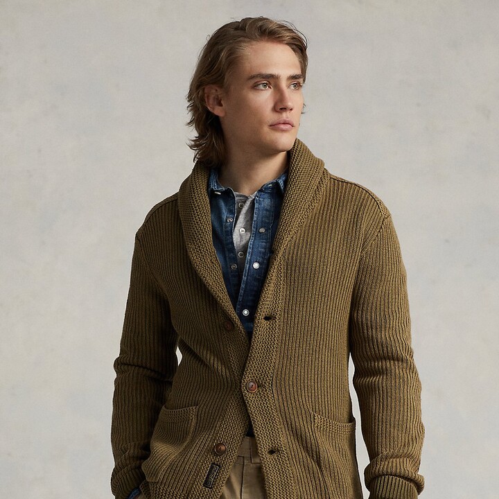 Men Shawl Collar Sweater Ralph Lauren | ShopStyle