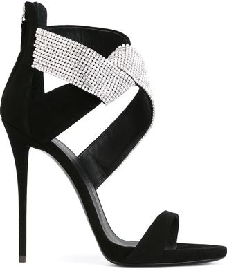 Giuseppe Zanotti D Giuseppe Zanotti Design - 'Ella' sandals - women - Leather/Suede/glass - 36