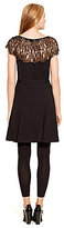 Thumbnail for your product : Polo Ralph Lauren Belted Lace-Yoke Crepe Dress