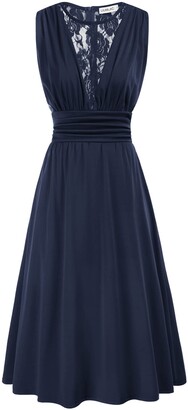 Blue Pleated Waist Women's Dresses | Shop the world's largest collection of  fashion | ShopStyle UK