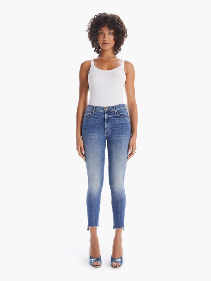 Mother The Stunner Zip Ankle Step Fray - ShopStyle Skinny Jeans