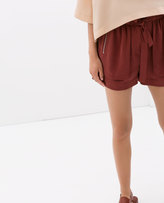 Thumbnail for your product : Zara 29489 Zipped Shorts With Belt