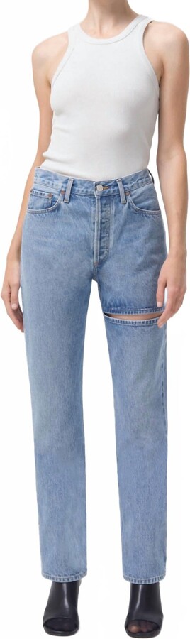 AGOLDE Lana Mid Rise Vintage Straight Leg Jeans In Clash