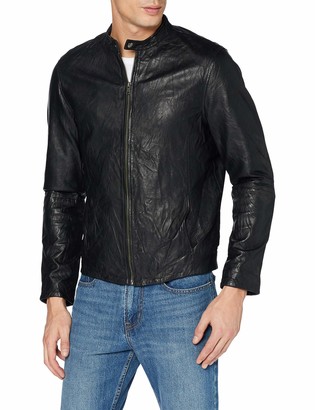 Selected Men Leather Jacket - ShopStyle UK