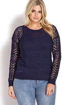 Thumbnail for your product : Forever 21 FOREVER 21+ Off-Duty Open-Knit Sweater