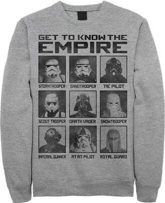 Licensed Character Men's Star Wars Storm Trooper Types Sweatshirt