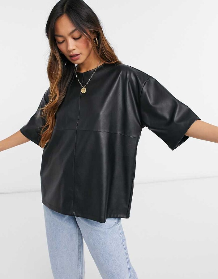 high neck oversized t shirt