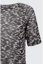 Thumbnail for your product : Select Fashion Womens Black Spacedye Zip Side Tee - size 6