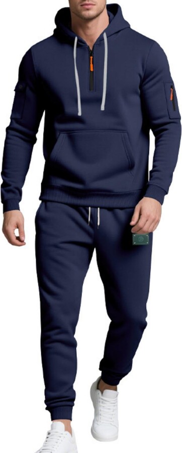 Generic Mens Tracksuit Gym Hoodie Jumper Casual Tops Bottoms