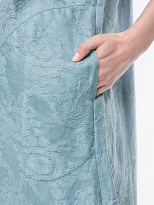 UMA WANG Floral Embroidery Midi Dress