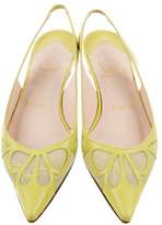 Thumbnail for your product : Christian Louboutin Lace-Accented Slingback Flats