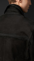 Thumbnail for your product : Burberry Brogue Trim Suede Jacket