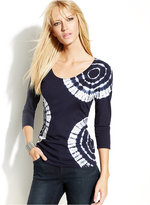 Thumbnail for your product : INC International Concepts Embellished Tie-Dye Top
