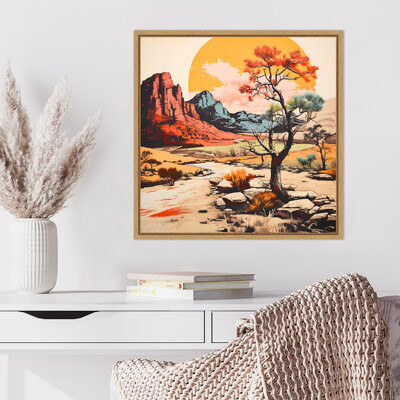 Lark Manor The Desert Path V by Walker Noble Framed Canvas Wall Art Print