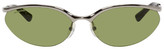 Thumbnail for your product : Balenciaga Gunmetal Fire Rectangular Sunglasses