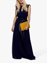 Thumbnail for your product : Little Mistress Ruffled Maxi Dress, Navy