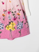 Thumbnail for your product : MonnaLisa Floral-Jacquard Belted Midi Dress