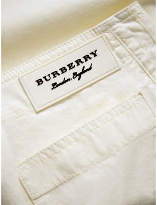 Burberry Cropped Wide-leg Cotton Trousers