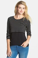 Thumbnail for your product : Vince Camuto 'Venice Stripe' Layered Look Top