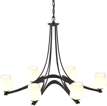 Hubbardton Forge Oval Ribbon 6 - Light Shaded Classic/Traditional Chandelier