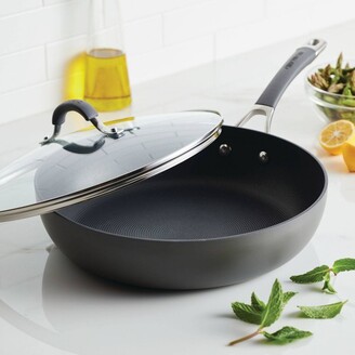 Circulon A1 Series ScratchDefense Nonstick Induction Straining Sauce Pan  with Lid, 3Qt, Graphite 