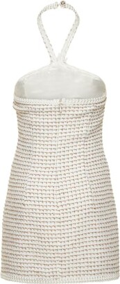 Alessandra Rich Tweed halterneck mini dress w/ lurex - ShopStyle