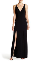 Thumbnail for your product : ABS by Allen Schwartz V-Neck Cutout Slit Gown