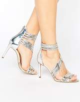 Thumbnail for your product : Carvela Girl Silver Leather Strappy Heeled Sandals