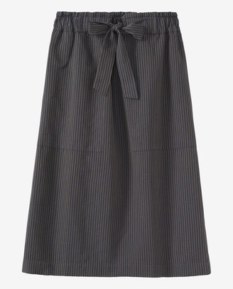 Toast Stripe Cotton Linen Skirt