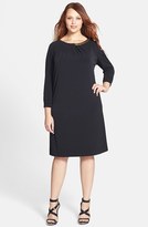 Thumbnail for your product : Tahari by ASL Chain Necklace Detail Jersey Dress (Plus)