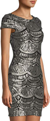Dress the Population Tabitha Patterned Sequin Bodycon Dress