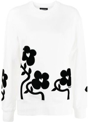 Markus Lupfer Floral-Print Crew Neck Sweatshirt
