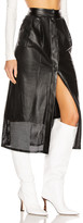 Thumbnail for your product : ZEYNEP ARCAY Perforated Leather Snap Skirt in Black | FWRD