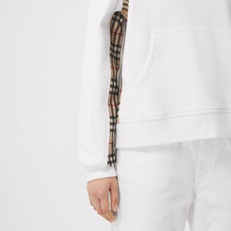 Burberry Vintage Check Panel Cotton Oversized Hoodie