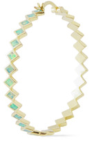 Thumbnail for your product : Noir 14-karat Gold-plated Resin Hoop Earrings