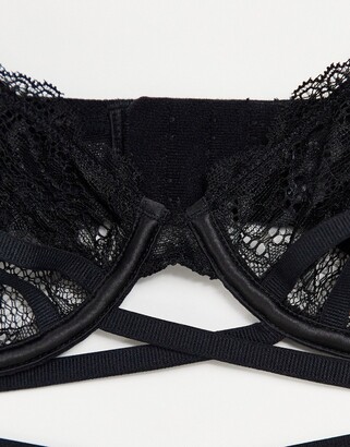 ASOS DESIGN satin and lace bra & knicker set in multi - ShopStyle