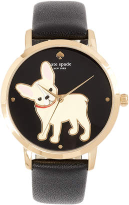 Kate Spade French Bulldog Grand Metro Watch, 38mm