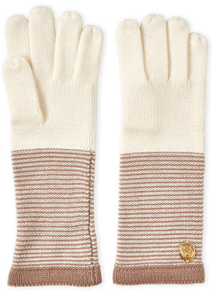 Vince Camuto Knit Gloves with Striped Wrists
