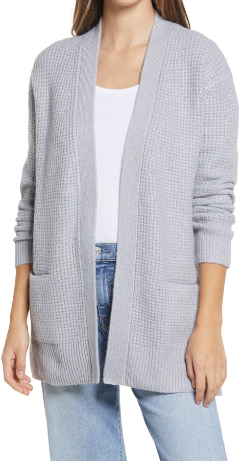 light grey cardigan sweater