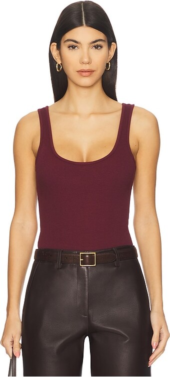 L'Agence Nica Scoop Neck Tank Bodysuit