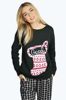 Thumbnail for your product : boohoo Anee Good Stocking Christmas Jumper
