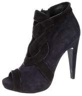 Thumbnail for your product : Pierre Hardy Suede Peep-Toe Ankle Boots Navy Suede Peep-Toe Ankle Boots