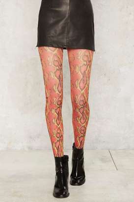 Factory Slither Along Tights - Red