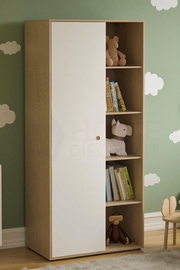 Home Discount Junior Vida Neptune 1 Door Wardrobe With Shelves Storage