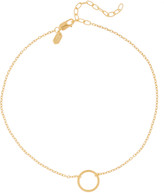 Thumbnail for your product : Tibi Maria Black Mono gold-plated anklet