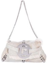 Thumbnail for your product : Paco Rabanne Fur & Suede Shoulder Bag