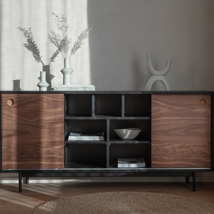 Dunelm Turlock Large Sideboard, Black Black ShopStyle