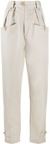 Thumbnail for your product : Etoile Isabel Marant High-Waisted Tapered Cotton Trousers