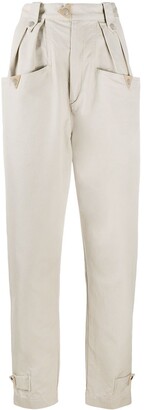 Etoile Isabel Marant High-Waisted Tapered Cotton Trousers